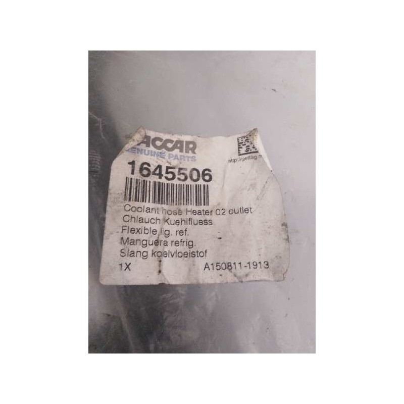 Recambio de manguera de agua para daf serie xf105.460 fsa 4x2 super-space-cab referencia OEM IAM 1645506 - Blanco 2