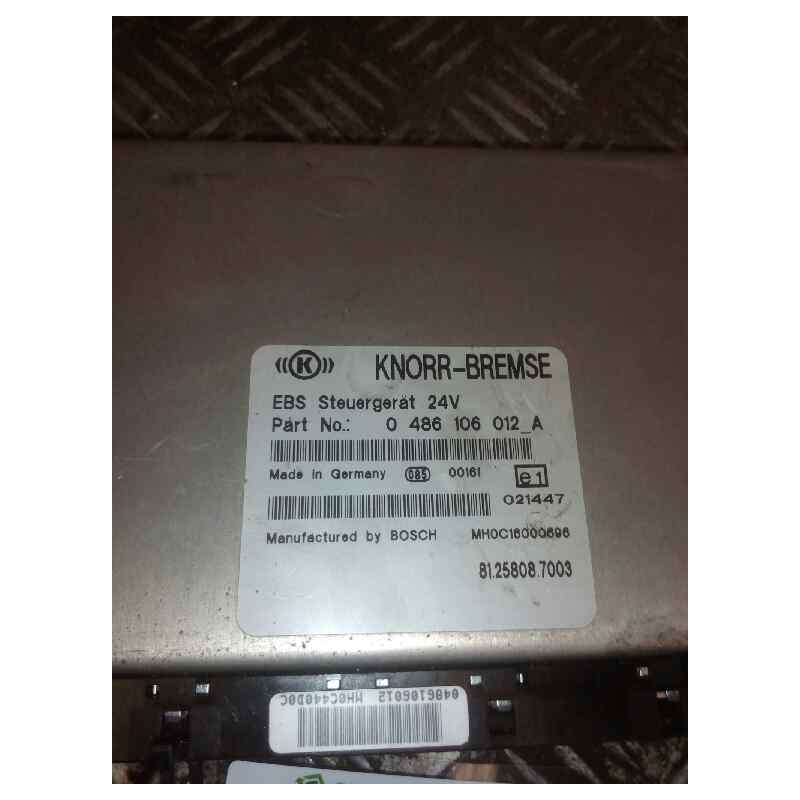 Recambio de modulo electronico para man tg - a 18.410 fg / bb (e3/e4) l referencia OEM IAM 81258087003 0486106012 CENTRALITA EBS - Amarillo 2