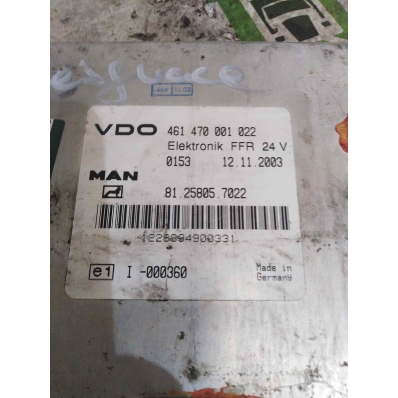 Recambio de modulo electronico para man tg - a 18.460 12.8 diesel referencia OEM IAM 81258057022 461470001002 CENTRALITA FFR - Amarillo 2