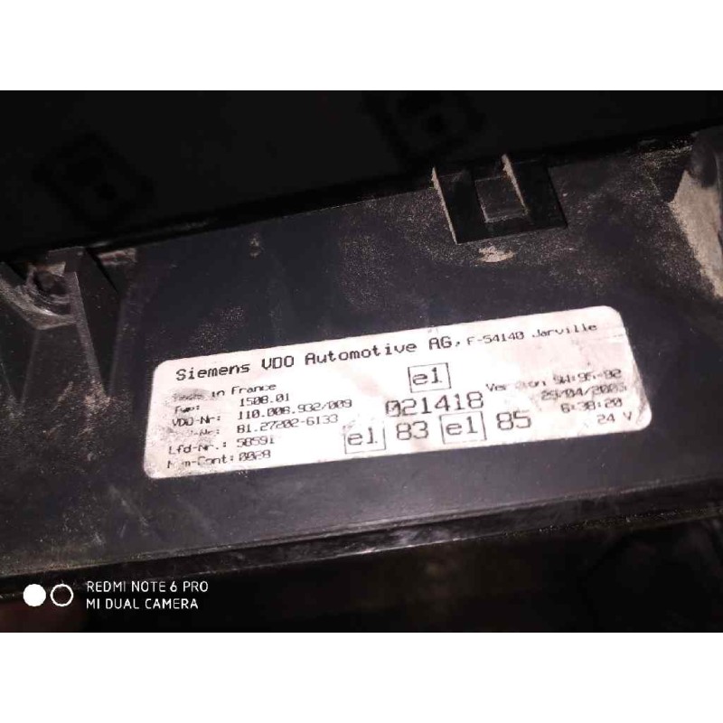 Recambio de cuadro instrumentos para man tg - a 18.460 fg / bb (e3/e4) l referencia OEM IAM 81272026133 - Blanco 3