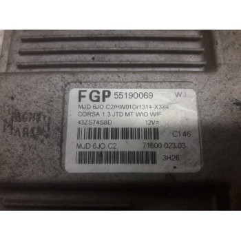 Recambio de centralita motor uce para opel corsa c blue line referencia OEM IAM 55190069 7160002303 