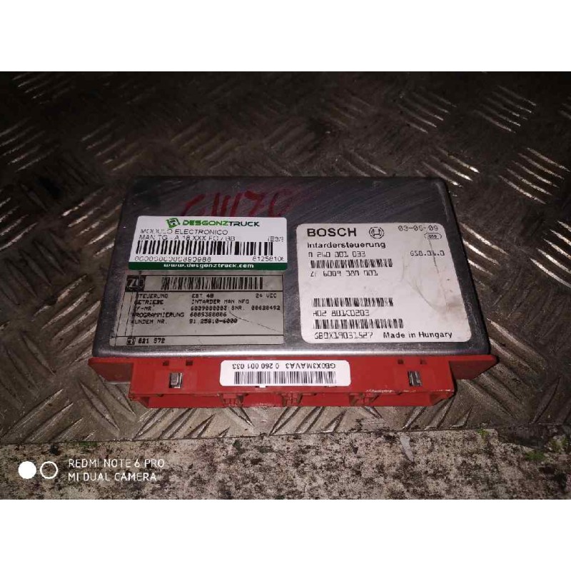 Recambio de modulo electronico para man tg - a 18.460 fg / bb (e3/e4) l referencia OEM IAM 81258106000 0260001033 6009380001 - Blanco