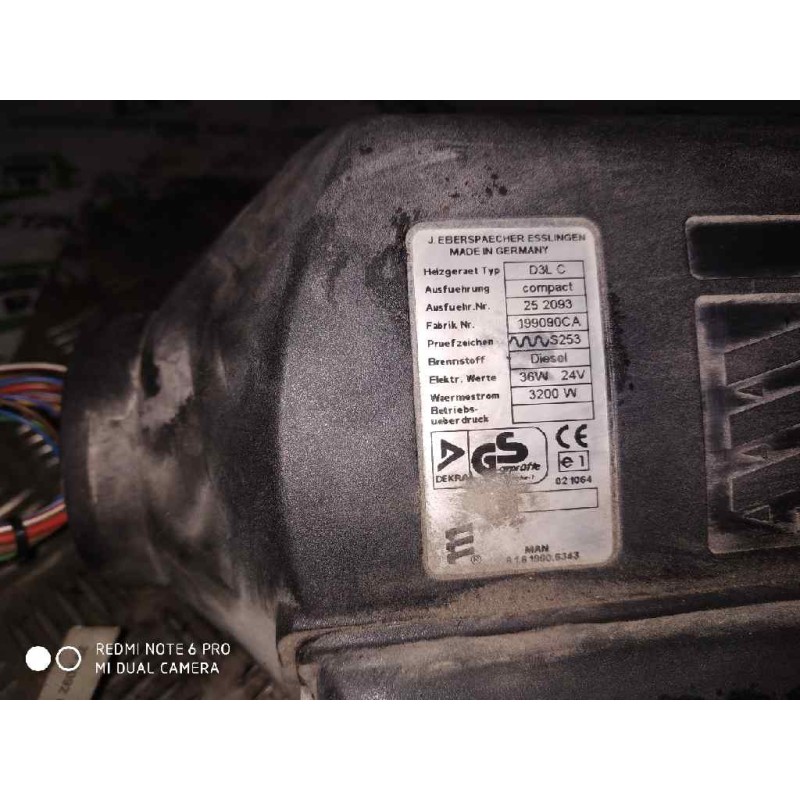 Recambio de motor calefaccion para man tg - a 18.460 fg / bb (e3/e4) l referencia OEM IAM D3LC COMPACT EBERSPACHER - Blanco 2
