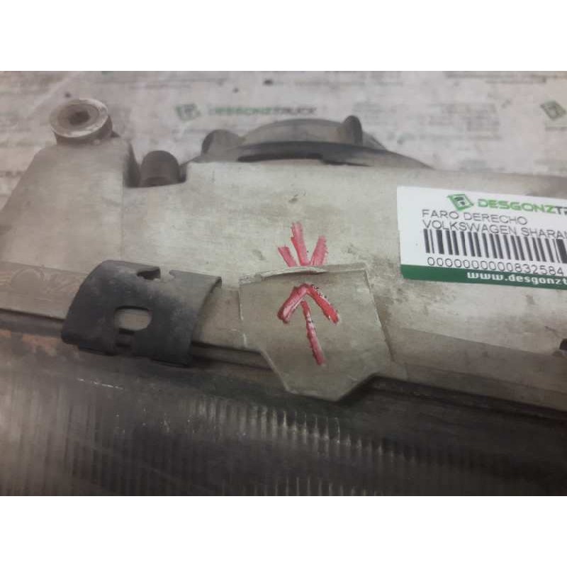 Recambio de faro derecho para volkswagen sharan (7m8) básico referencia OEM IAM 2