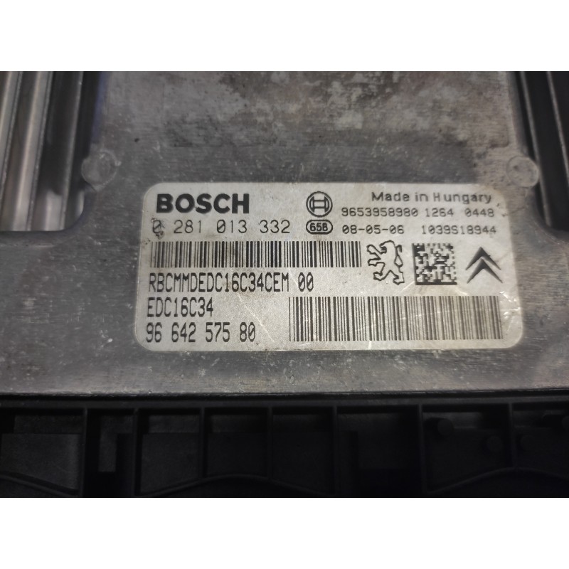 Recambio de centralita motor uce para peugeot 407 1.6 hdi referencia OEM IAM 9664257580 0281013332 9653958980 2