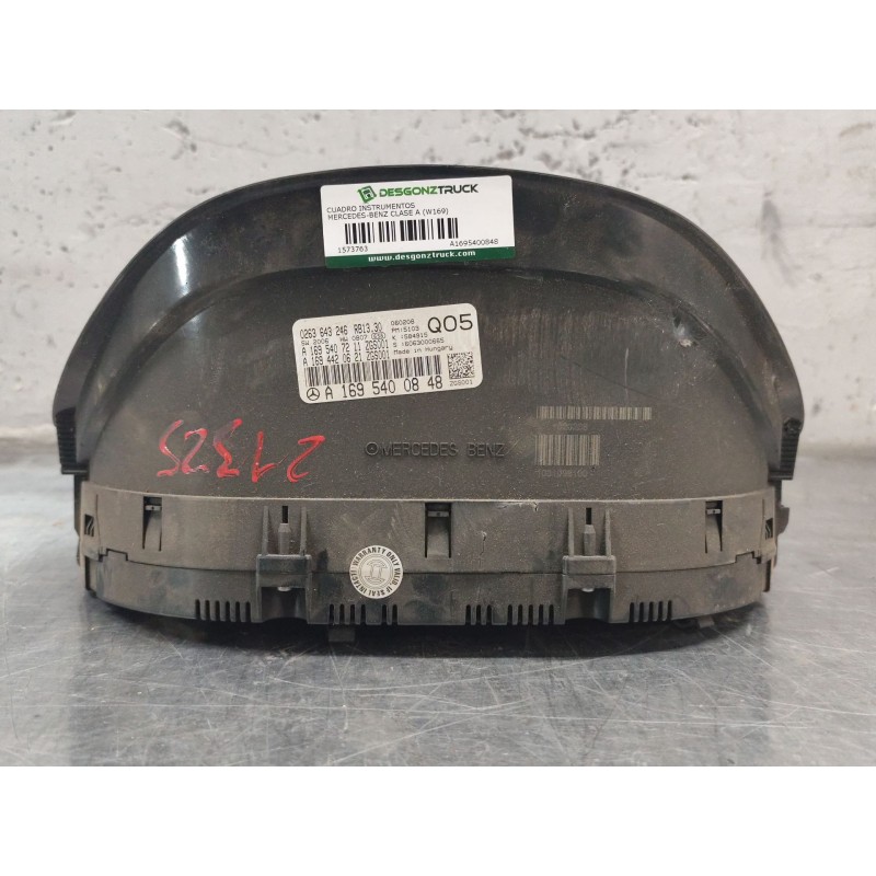 Recambio de cuadro instrumentos para mercedes-benz clase a (w169) a 180 cdi (169.007) referencia OEM IAM A1695400848 - Gris 2