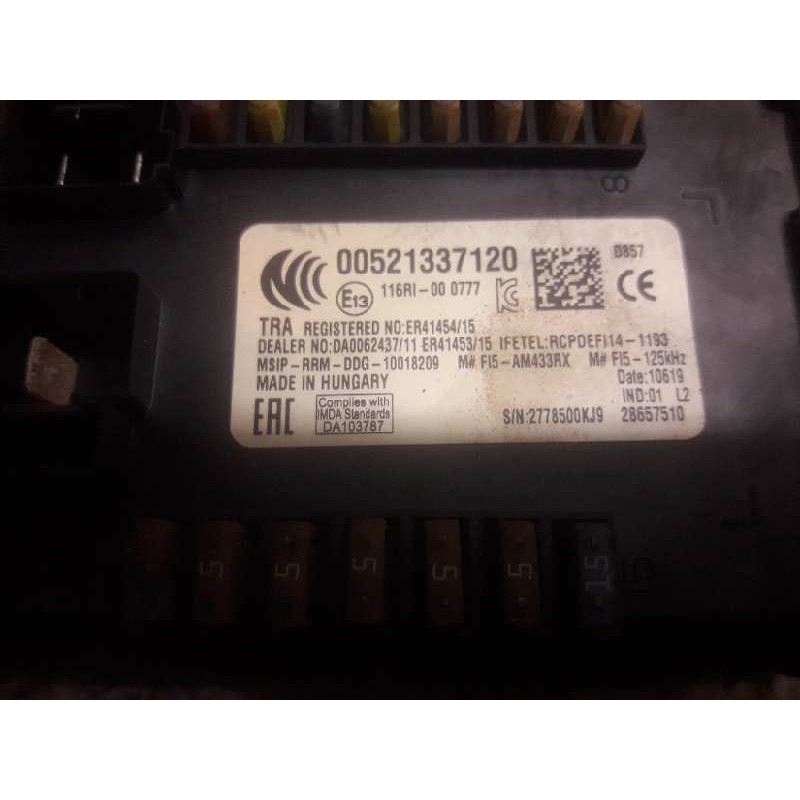 Recambio de caja reles / fusibles para fiat tipo ii (356) sedan referencia OEM IAM 00521337120 28657510 2