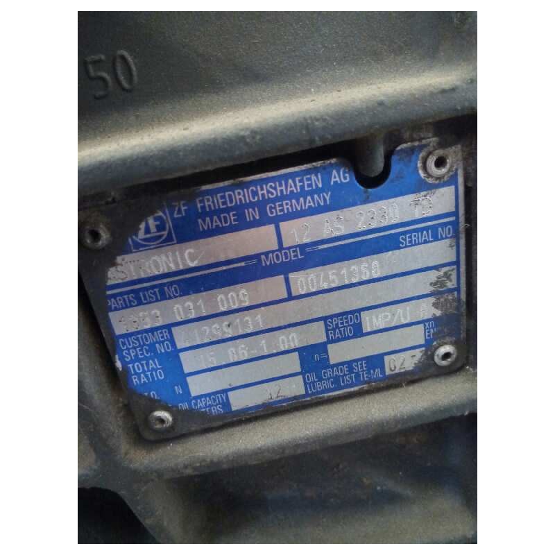 Recambio de caja cambios para iveco trucks stralis as 190s48 referencia OEM IAM 12AS2330TD 1353031009 00451368 7