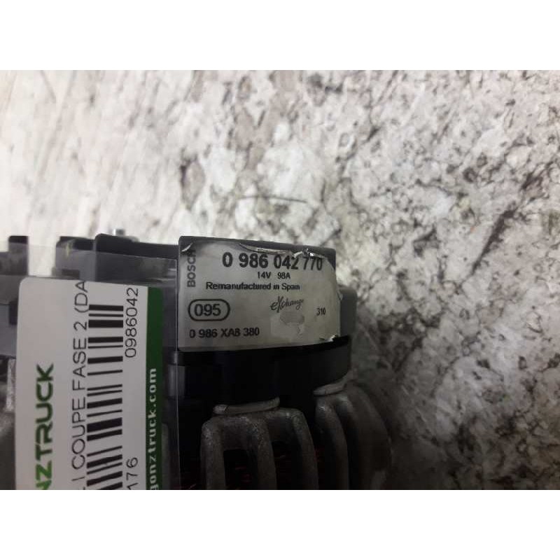 Recambio de alternador para renault megane i coupe fase 2 (da..) referencia OEM IAM 0986042770 POLEA EMBRAGADA 3