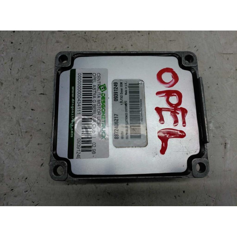 Recambio de centralita motor uce para opel astra g berlina club referencia OEM IAM 09391249 2