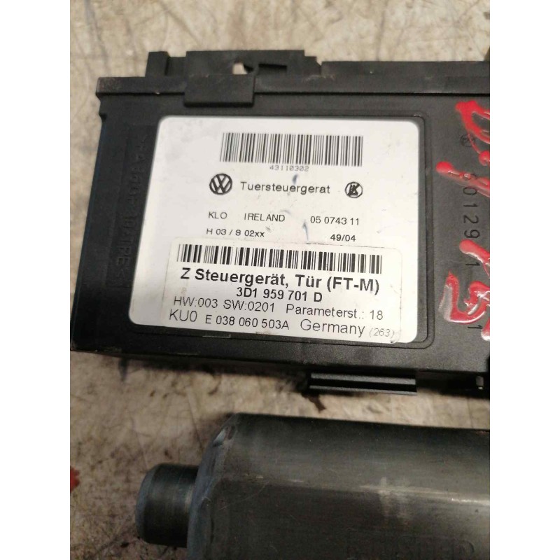 Recambio de motor elevalunas delantero izquierdo para volkswagen phaeton (3d3/3d7) v6 4motion (4 asientos) referencia OEM IAM 3D - Verde 4