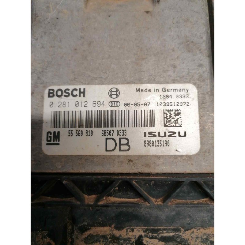 Recambio de centralita motor uce para ford transit mod. 2000 combi ft 260 2.0 corto referencia OEM IAM 0281012694 55560810 1039S - Blanco 2