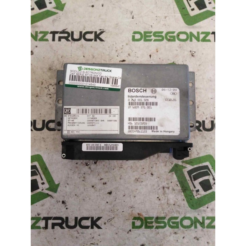 Recambio de modulo electronico para daf serie xf105.xxx fsa 4x2 space-cab referencia OEM IAM 1686847 0260001028 6009371001