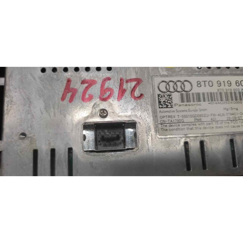 Recambio de pantalla multifuncion para audi a4 ber. (b8) básico referencia OEM IAM 8T0919603A 3
