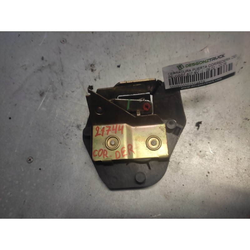Recambio de cerradura puerta corredera derecha para peugeot 807 sv referencia OEM IAM - Negro 2