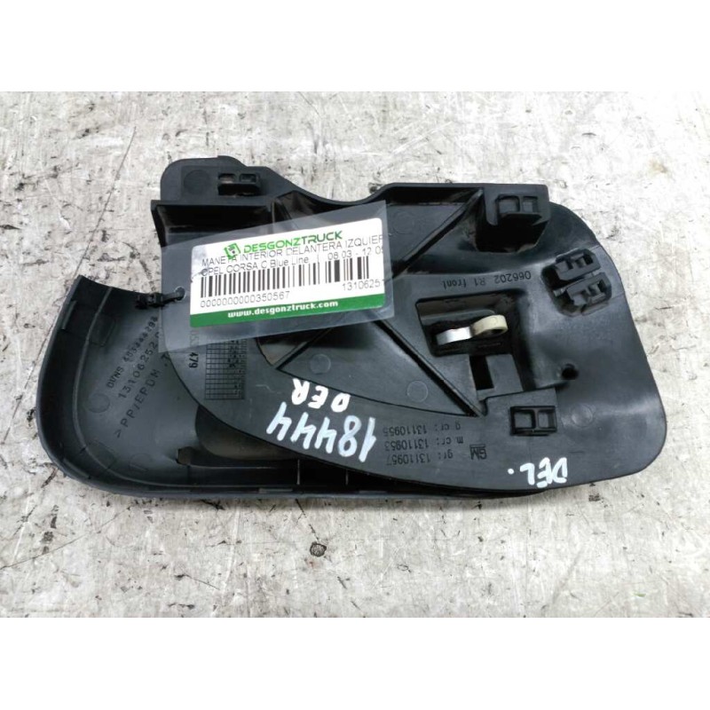 Recambio de maneta interior delantera izquierda para opel corsa c blue line referencia OEM IAM 13106251 463444924 - Azul 2