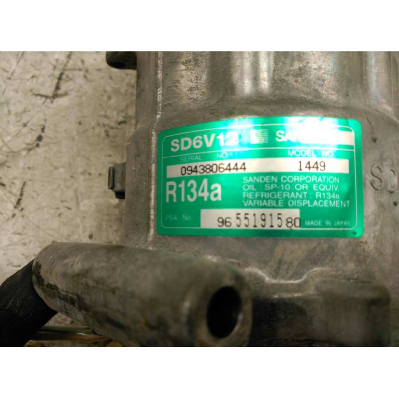 Recambio de compresor aire acondicionado para peugeot 307 (s1) xs referencia OEM IAM 6453KS 6453JL SD6V121449 - Blanco 5