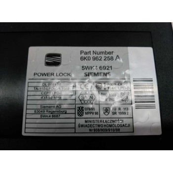 Recambio de centralita cierre para seat ibiza (6k1) free sky referencia OEM IAM 6K0962258A 5WK46921 