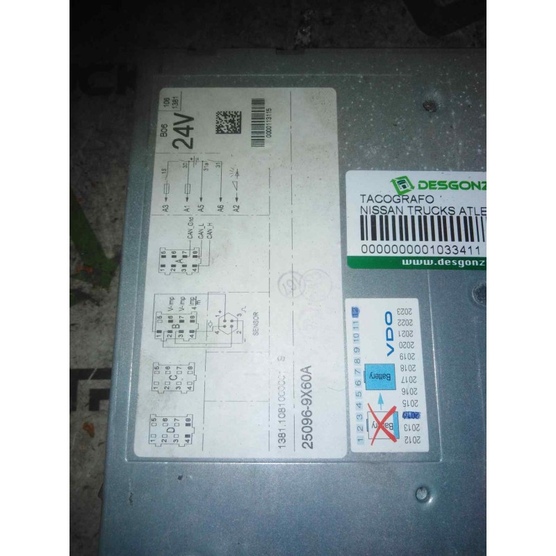 Recambio de tacografo para nissan trucks atleon tk 95/2 referencia OEM IAM 13811081000001 250969X60A 0000113115 - Gris 3