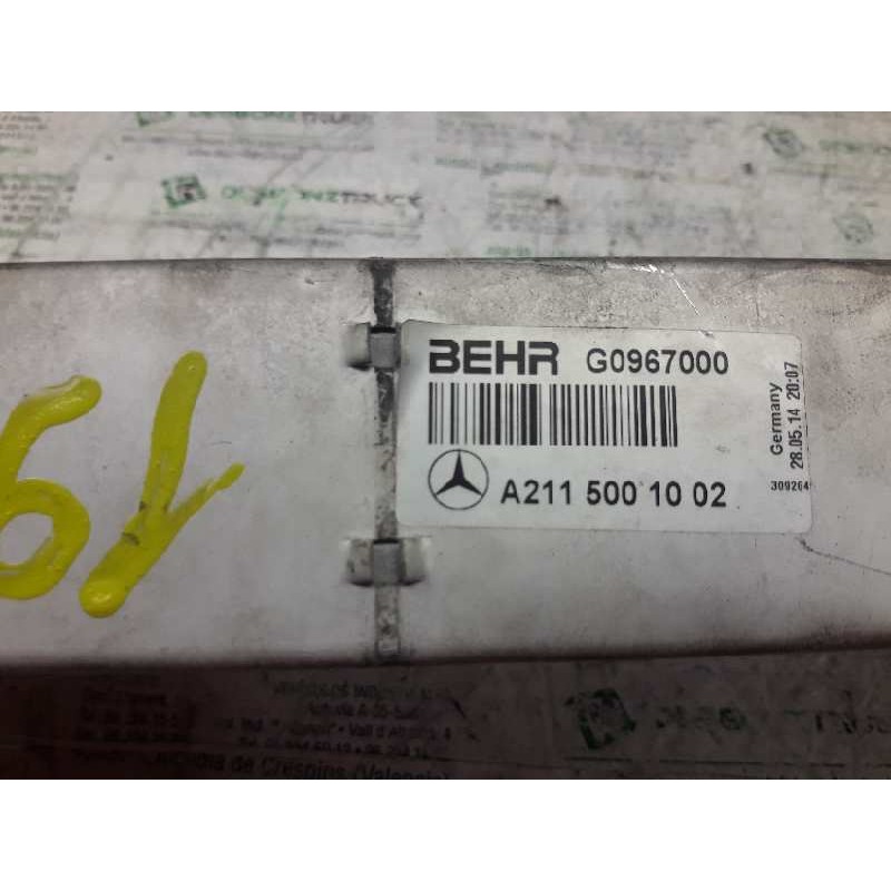 Recambio de intercooler para mercedes-benz clase e (w211) berlina e 220 cdi (211.006) referencia OEM IAM A2115001002 9