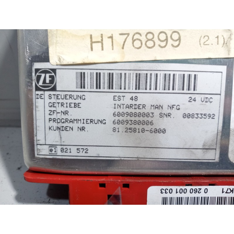 Recambio de modulo electronico para man tg - a 26.480 12.8 diesel (d 2876 lf 12) referencia OEM IAM 81258106000 CENTRALITA INTAR - Rojo 2
