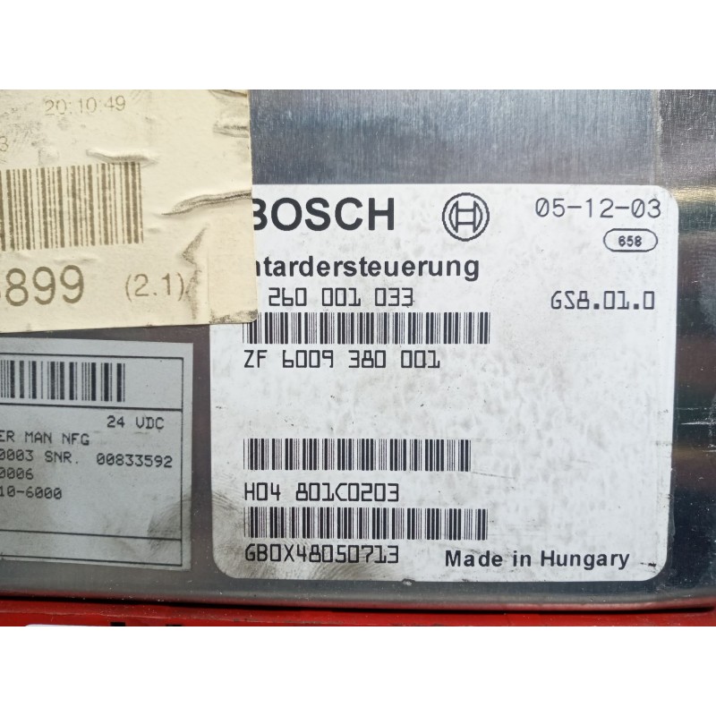 Recambio de modulo electronico para man tg - a 26.480 12.8 diesel (d 2876 lf 12) referencia OEM IAM 81258106000 CENTRALITA INTAR - Rojo 3
