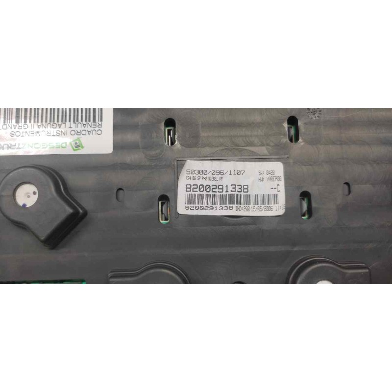Recambio de cuadro instrumentos para renault laguna ii grandtour (kg0) initiale referencia OEM IAM 8200291338 - Negro 3