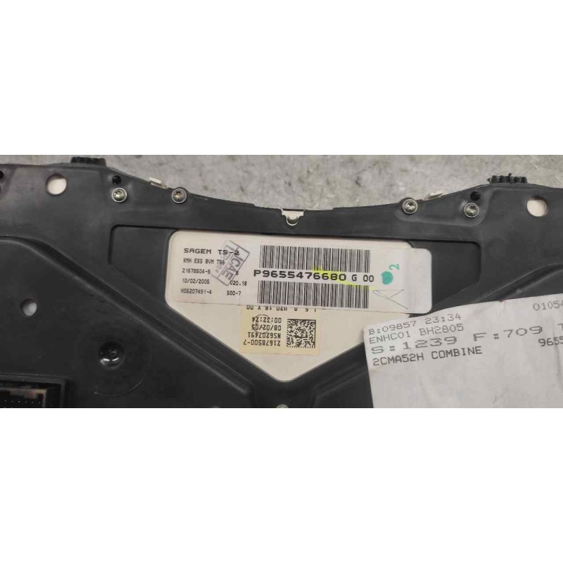 Recambio de cuadro instrumentos para peugeot 307 cc (s1) 2.0 referencia OEM IAM 9655476680 NS62074914 3