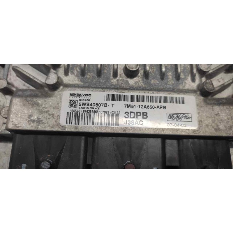 Recambio de centralita motor uce para ford focus berlina (cap) ambiente (d) referencia OEM IAM 7M5112A650APB 5WS40607BT 2