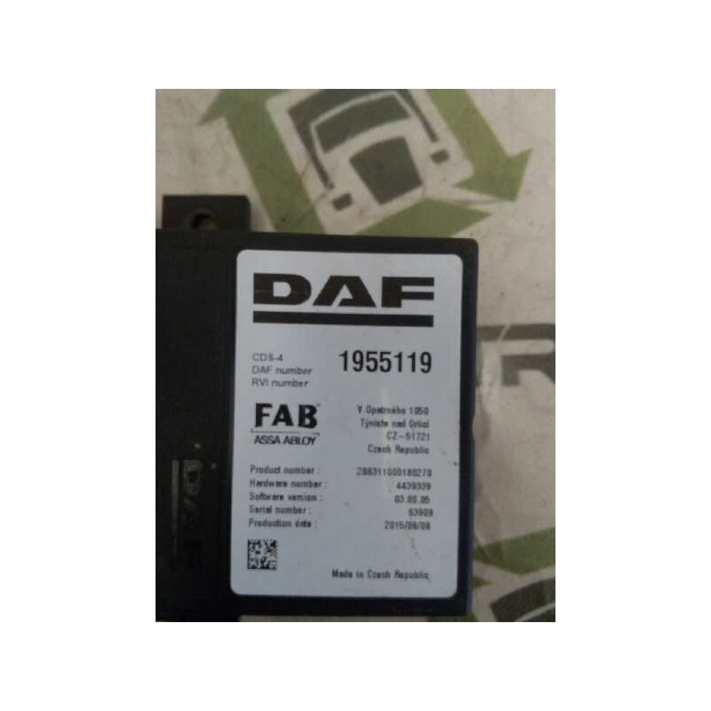Recambio de modulo electronico para daf serie xf105.460 fsa 4x2 space-cab referencia OEM IAM 1955119 2