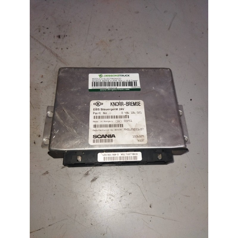 Recambio de modulo electronico para scania serie 4 (p/r 164 l) 15.6 diesel referencia OEM IAM 1506029 0486106021 CENTRALITA EBS - Blanco