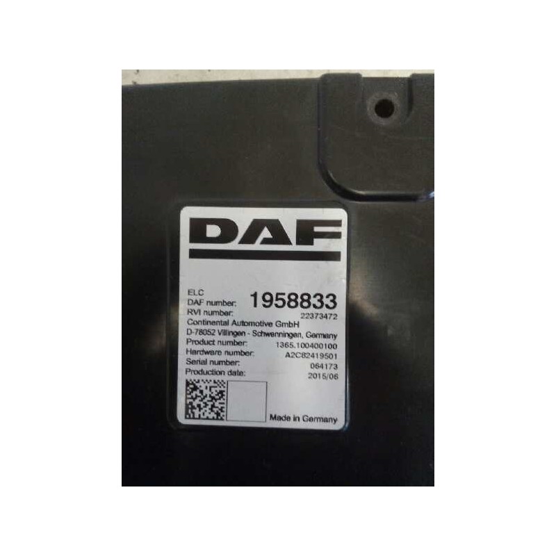 Recambio de modulo electronico para daf serie xf105.460 fsa 4x2 space-cab referencia OEM IAM 1958833 22373472 2