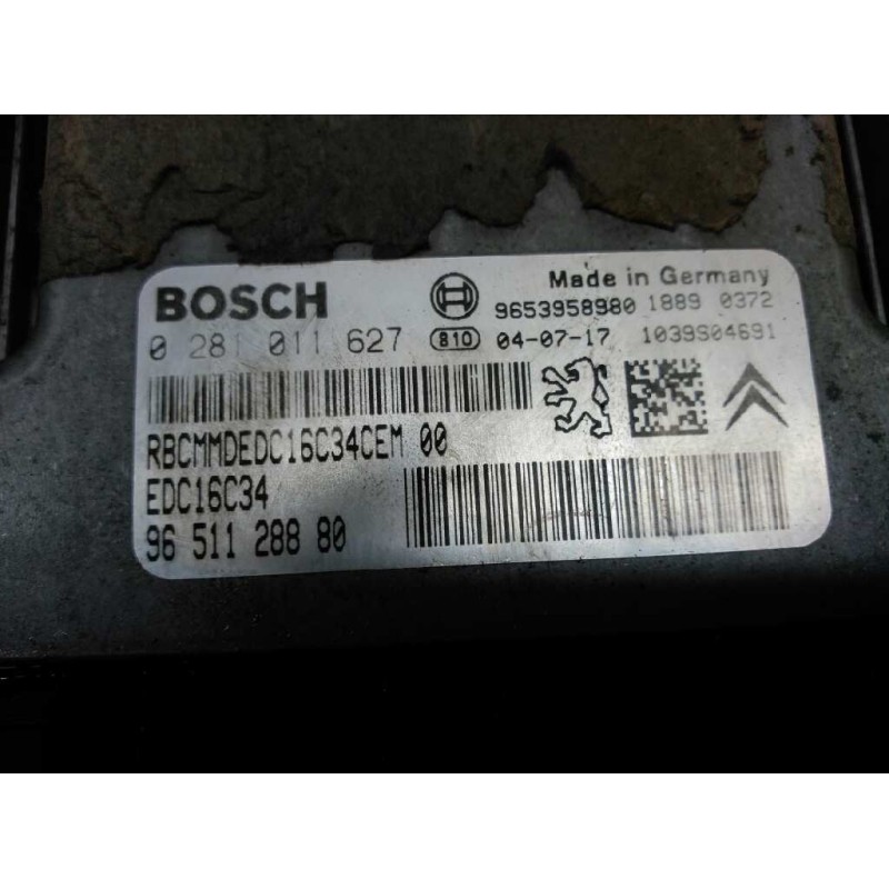 Recambio de centralita motor uce para peugeot 307 (s1) xs referencia OEM IAM 9653958980 0281011627 - Blanco 2