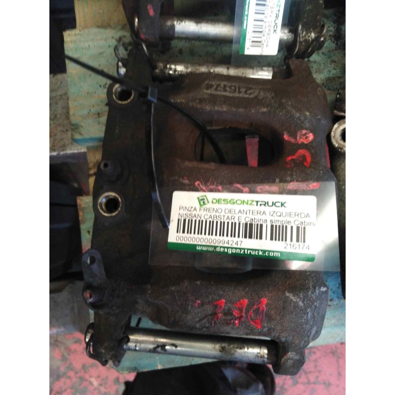 Recambio de pinza freno delantera izquierda para nissan cabstar e cabina simple cabina individual referencia OEM IAM 216174  