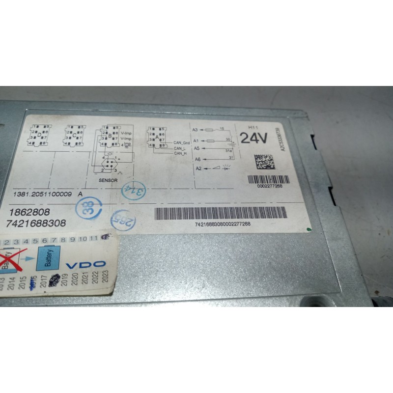 Recambio de tacografo para daf serie xf105.xxx 12.9 diesel referencia OEM IAM 13812051100009 0002277268 1862808