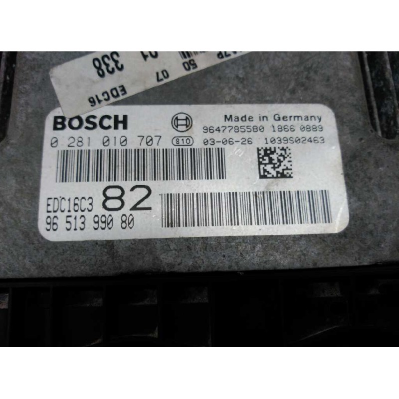 Recambio de centralita motor uce para peugeot 206 berlina x-line referencia OEM IAM 9647785580 0281010707 2
