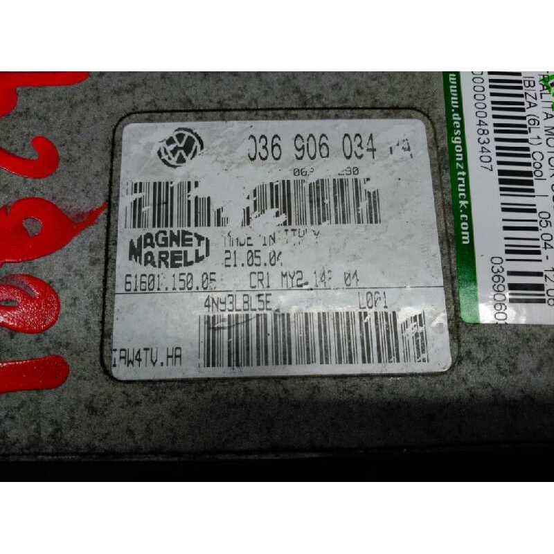 Recambio de centralita motor uce para seat ibiza (6l1) cool referencia OEM IAM 036906034 MAGNETI MARELLI 2