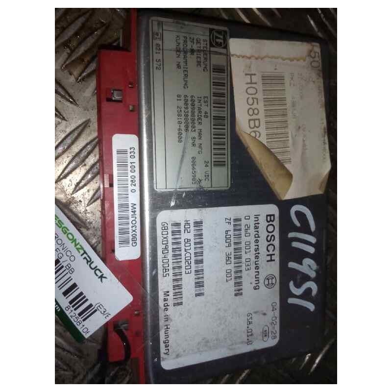 Recambio de modulo electronico para man tg - a 18.480 fg / bb (e3/e4) xlx referencia OEM IAM 81258106000 0260001033 CENTRALITA I - Blanco 2