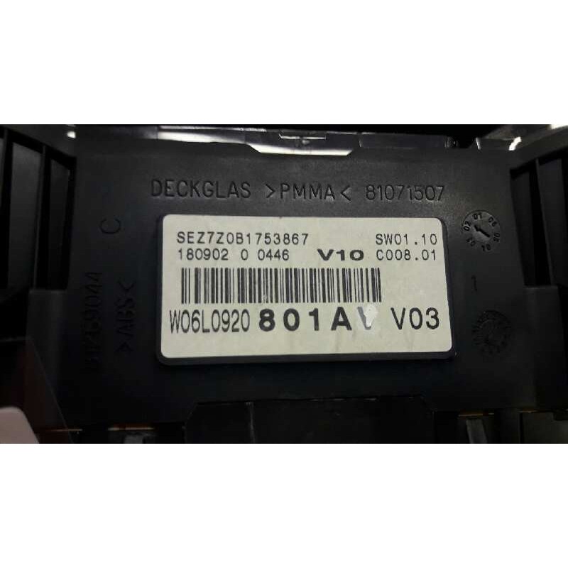 Recambio de cuadro instrumentos para seat ibiza (6l1) cool referencia OEM IAM 6L0920801A - Azul 3