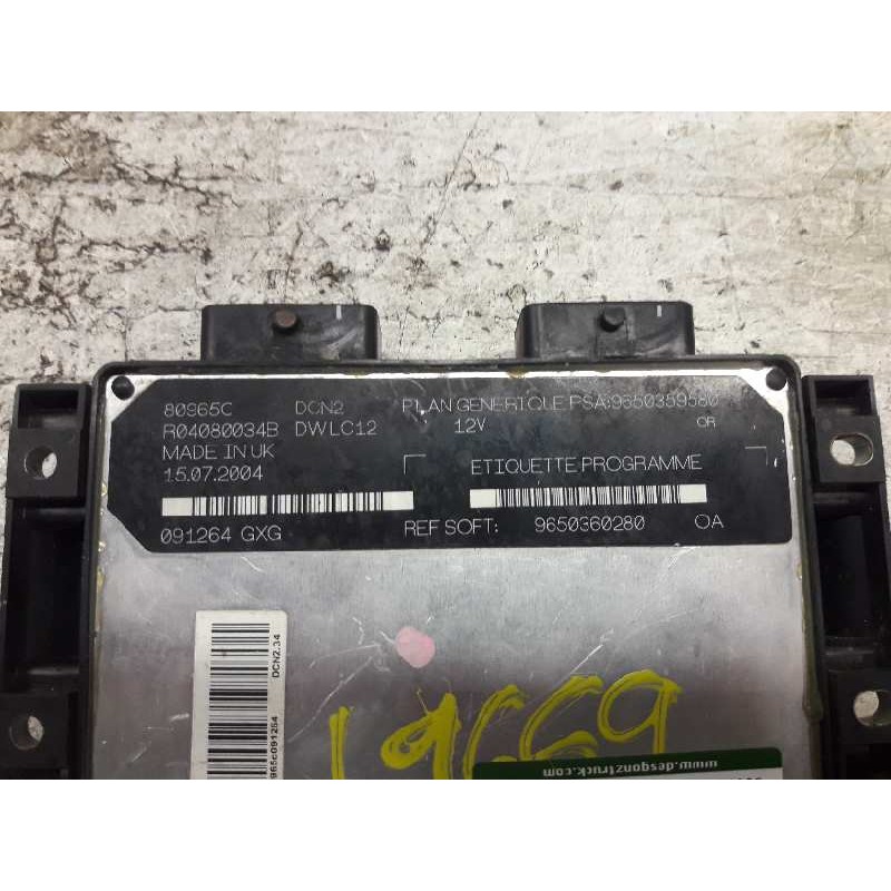 Recambio de centralita motor uce para citroën berlingo 1.9 600 d furg. referencia OEM IAM  R04080034B DWLC12 - Blanco 2