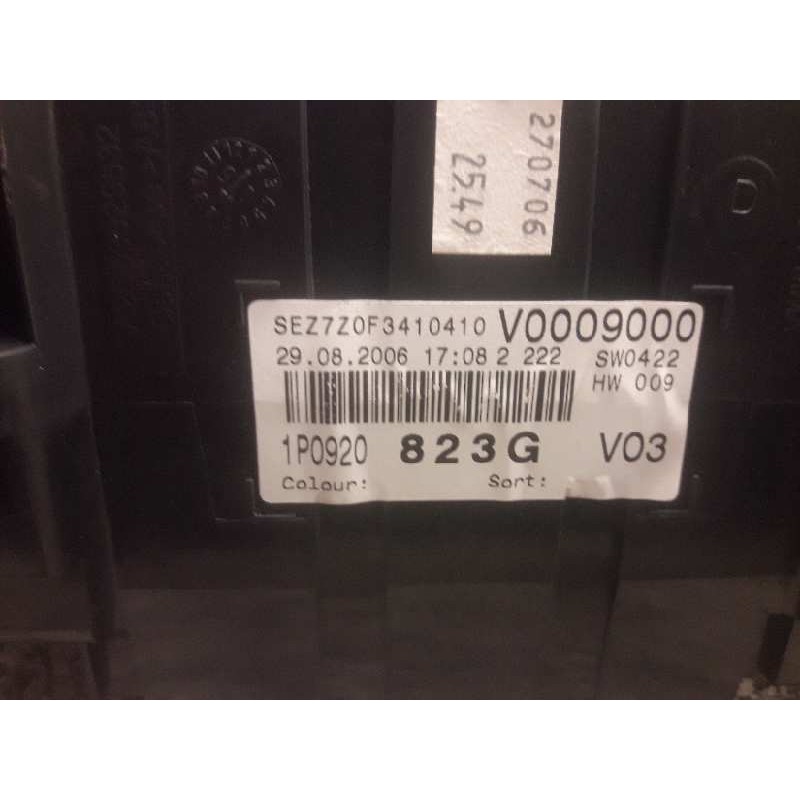 Recambio de cuadro instrumentos para seat leon (1p1) comfort limited referencia OEM IAM 1P0920823G 110080280027 V00090000 - Negro 4