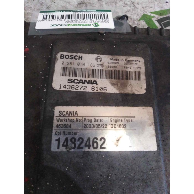 Recambio de modulo electronico para scania trucks serie 4 164 l/480 (480cv) referencia OEM IAM 1436272 0281010186 CENTRALITA MOT - Verde 2