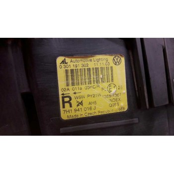 Recambio de faro derecho para volkswagen t5 transporter/furgoneta combi city referencia OEM IAM 7H1941016J  