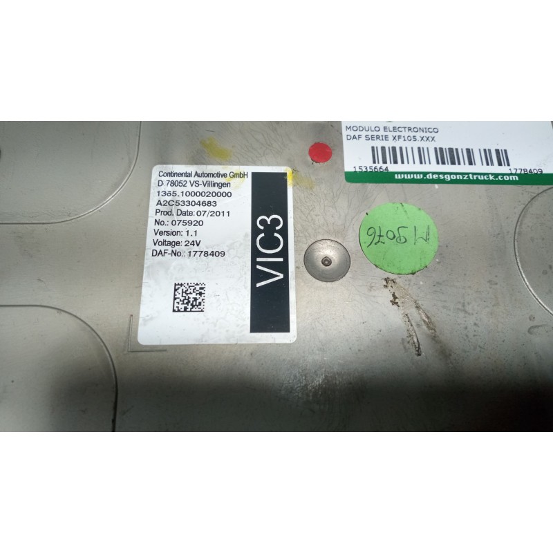 Recambio de modulo electronico para daf serie xf105.510 12.9 diesel referencia OEM IAM 1778409  VERSION 1.1 - Rojo 3