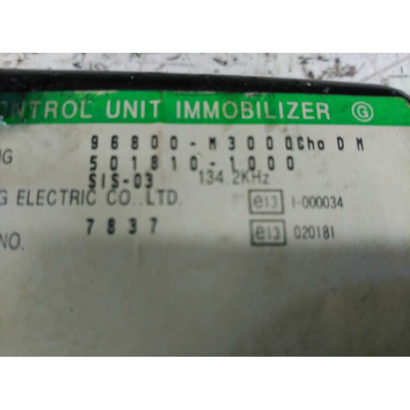 Recambio de centralita inmovilizador para mitsubishi santamo (hyundai) santamo confort referencia OEM IAM 96800M3000 - Gris 2