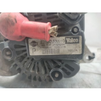Recambio de alternador para nissan micra (k12e) acenta referencia OEM IAM 23100AX610  14V 80A