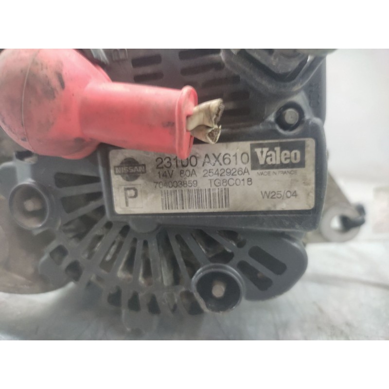 Recambio de alternador para nissan micra (k12e) acenta referencia OEM IAM 23100AX610  14V 80A 2