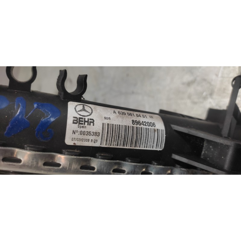 Recambio de radiador agua para mercedes-benz vito (w639) basic, combi 109 cdi compacto (639.601) referencia OEM IAM A6395010401 - Blanco 2