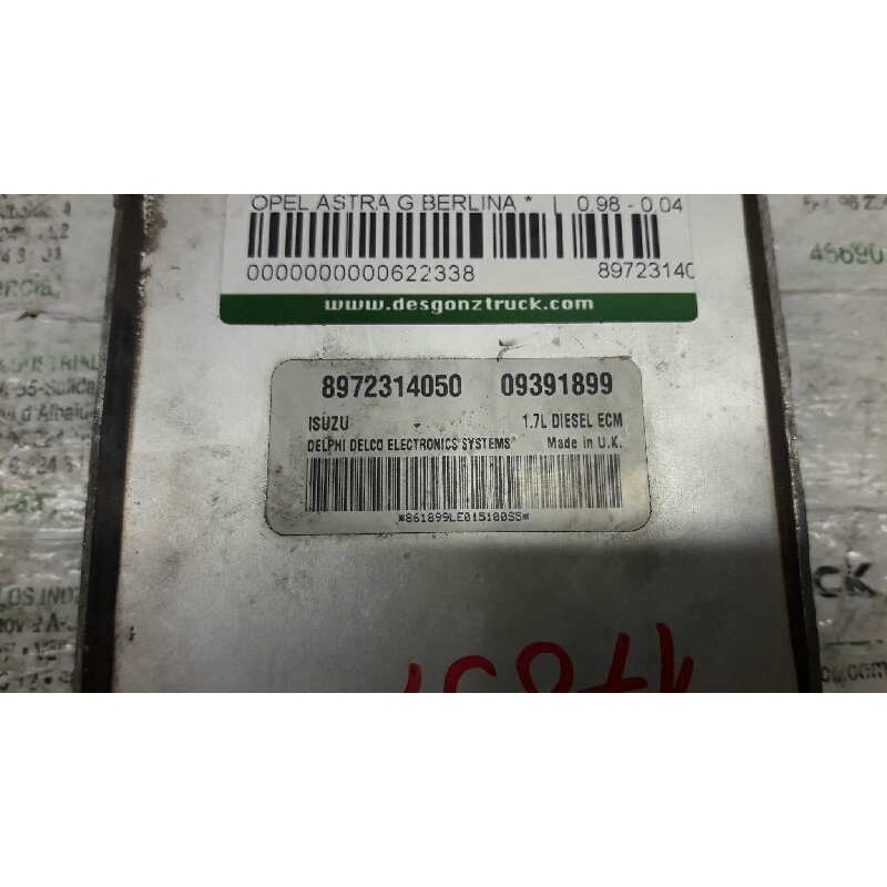 Recambio de centralita motor uce para opel astra g berlina referencia OEM IAM 8972314050 09391899 - Blanco 3
