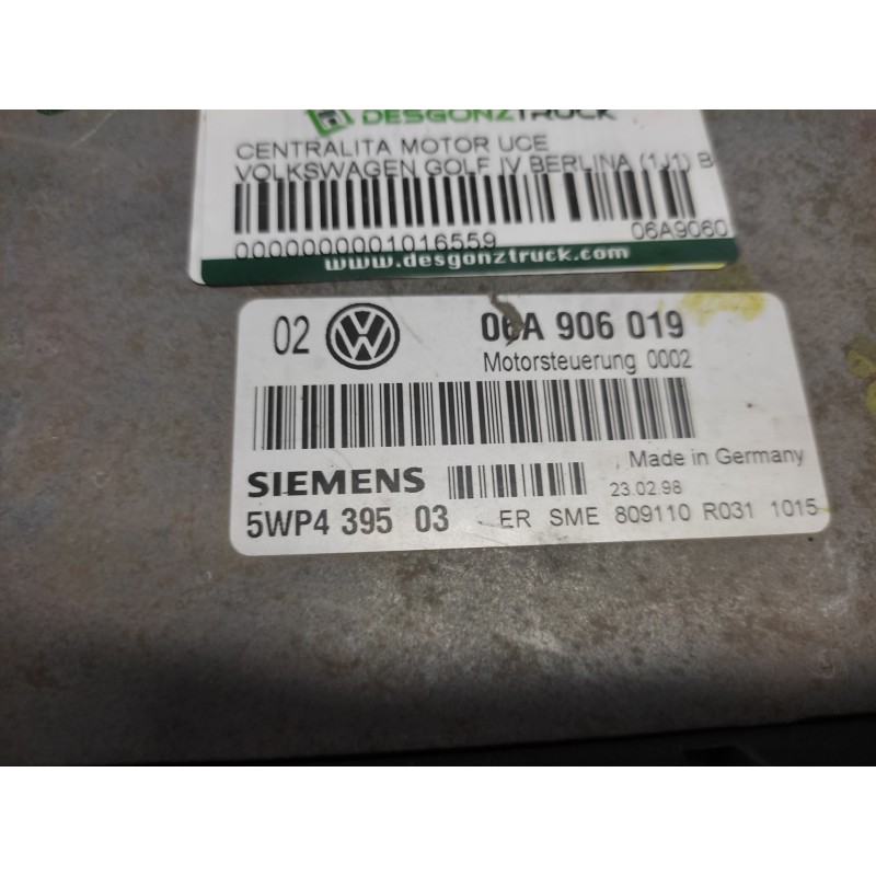 Recambio de centralita motor uce para volkswagen golf iv berlina (1j1) básico referencia OEM IAM 06A906019 5WP439503 - Azul 2